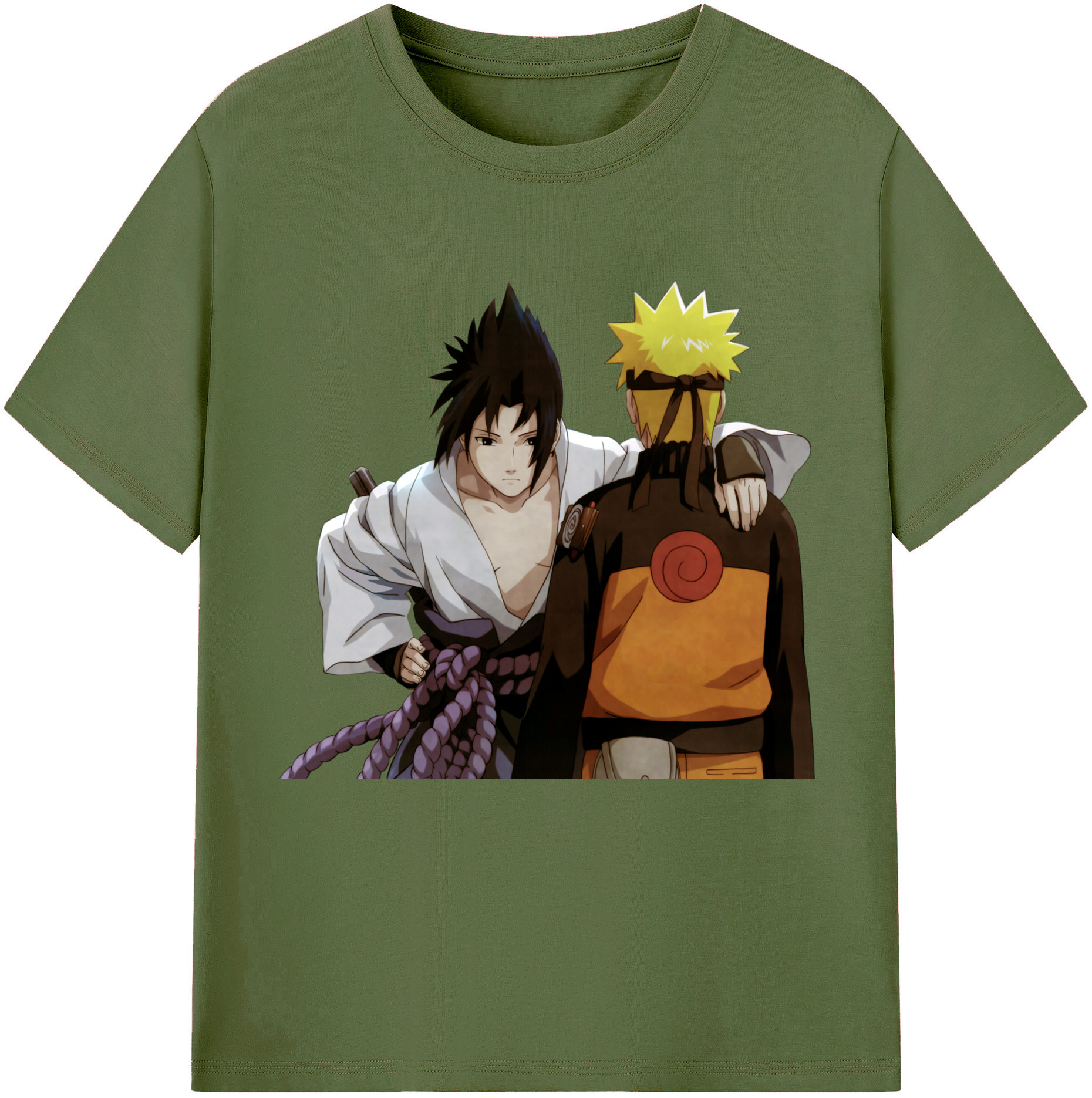 （画像用） NARUTO -ナルト- うちは サスケ Uchiha Sasuke 綿100％半袖Tシャツ（フロントプリント）